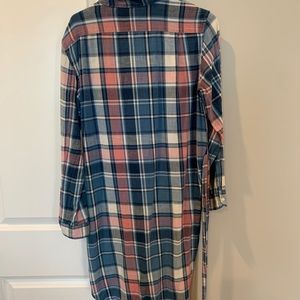 Gap plaid dress with tie waist